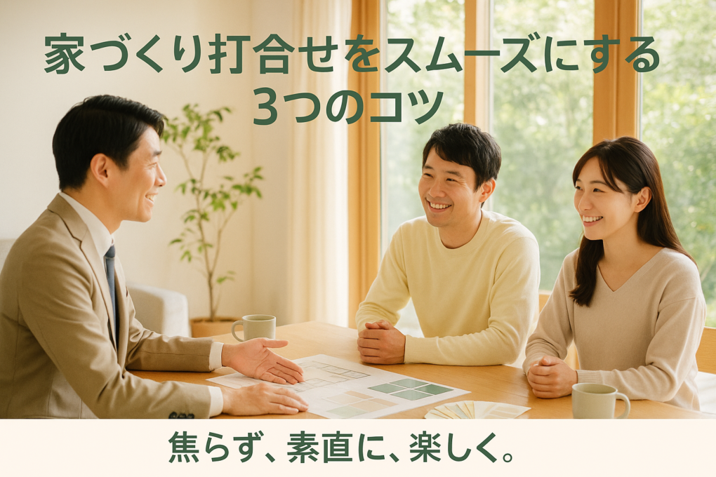 🏡 打合せがスムーズになる3つのコツ！