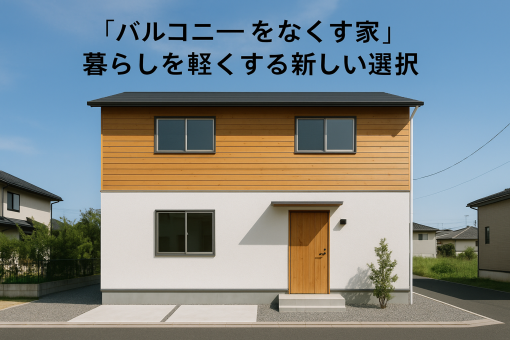 「バルコニーをなくす家」暮らしを軽くする、新しい選択。