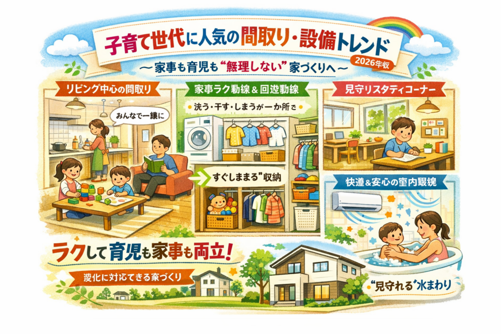 子育て世代に人気の間取りトレンド