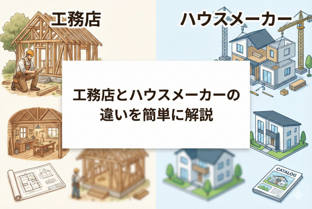 【簡単解説】工務店とハウスメーカーの違い