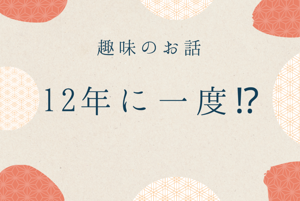 趣味のお話　12年一度⁉